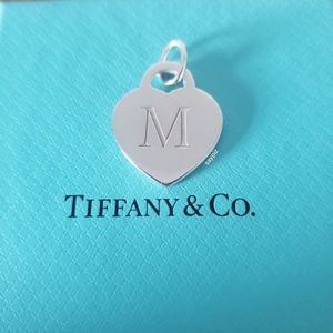 *SOLD* Tiffany & Co Letter M Monogram Heart Tag